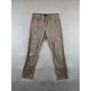 Vince Dylan men's slim fit jeans in faded brown and green